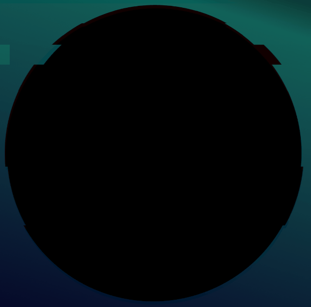 Glitched black circle